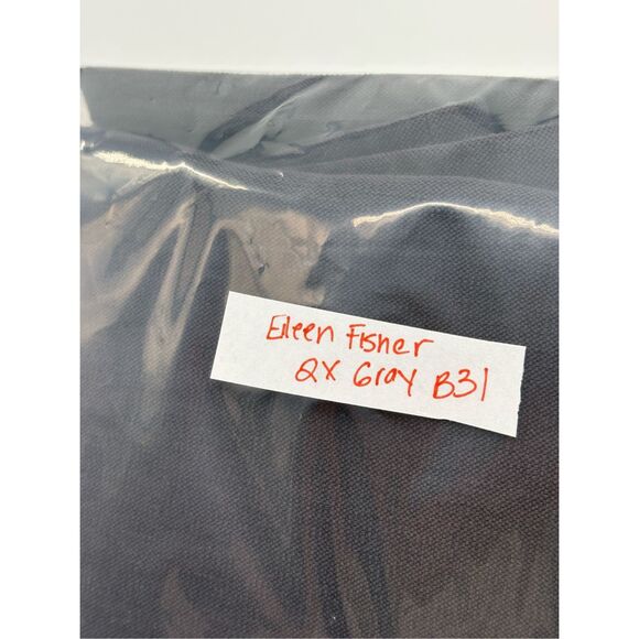 Eileen Fisher Crepe Pants Wide Leg Crop Women Size XXL Gray Stretchy High Rise - Picture 10 of 10